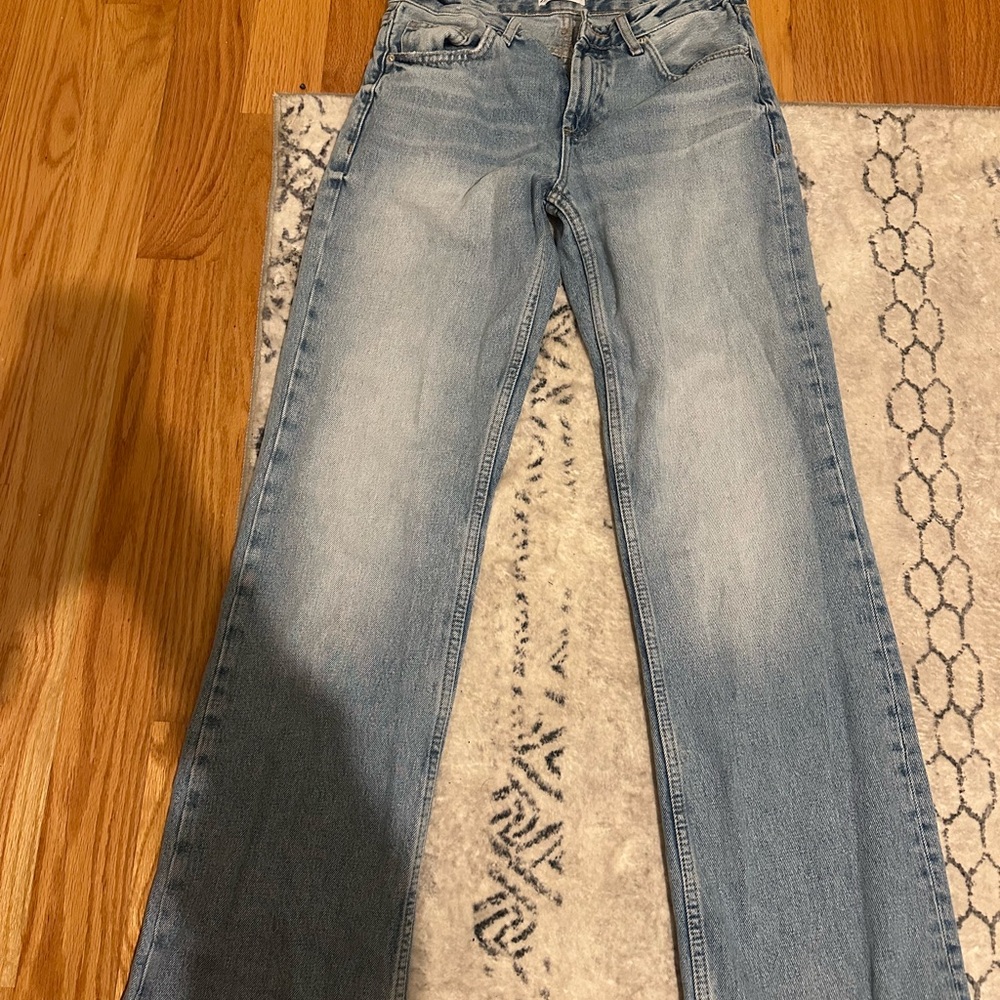 Zara jeans wide leg mid rise never worn